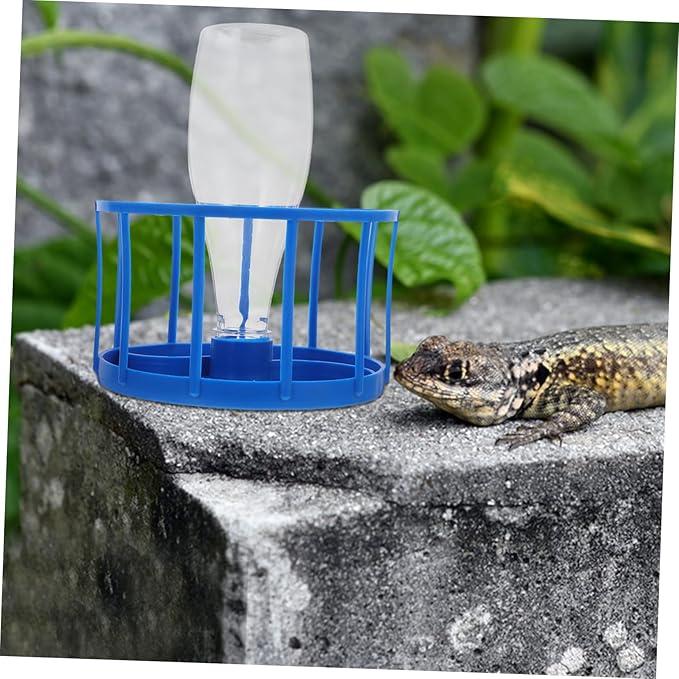 TOYANDONA Reptile Dish Water Tray Auto Feeder Reptile Tortoise Water Bowl Reservoir Leak Design