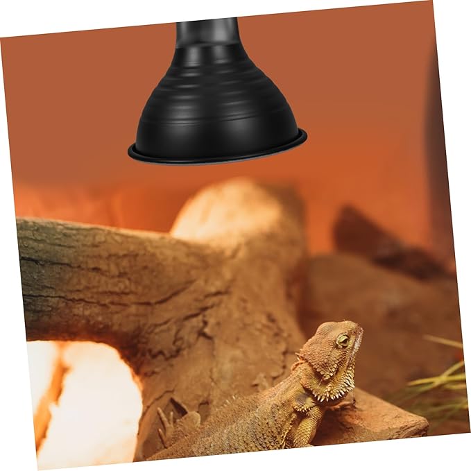 Luxshiny Reptile Lampshade Insulated Heat Lamp Cover Accessory for Pet Reptiles Reflective Design for Optimal Lighting Easy Maintenance