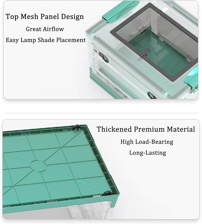 Foldable Reptile Tank, Portable Lizard Cage with Wheels, Reptile Terrarium, Chameleon Cage, Hamster Cage, for Bearded Dragon, Scorpion, Frog, Spider