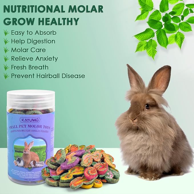 KATUMO Rabbit Chew Treats - 560g Mixed Natural Timothy Hay Pumpkin Carrot Beet Chew Toys for Rabbit Guinea Pig Hamster Bunny Chinchilla Gerbil Small Rodent Pets