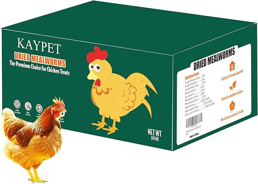 Dried Mealworms 10LB Pure Natural Non-GMO Mealworms for Chicken Ducks and Wild Birds High Protein Chicken Feed and Bird Food
