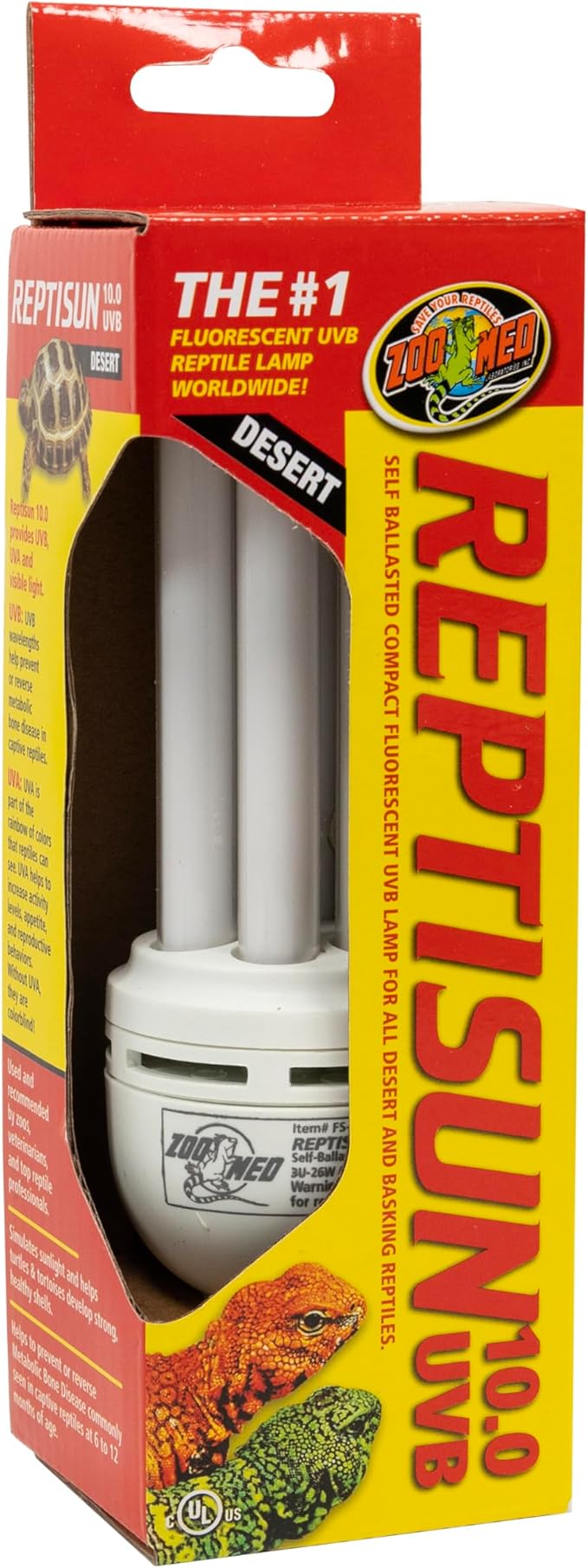 Zoo Med ReptiSun 10.0 UVB Compact Flourescent Replacement Bulb 26 Watts - Pack of 4