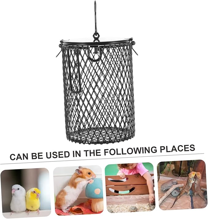 GANAZONO Reptile Heating Lamp Protective Cover Scald Lampshade for Pet Box Light Insulation for Parrots Turtles Lizards and Birds Easy Installation Design