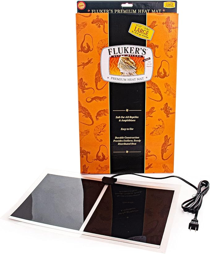 Fluker's Premium Heat Mat for All Reptiles and Amphibians, Large 17"x11"
