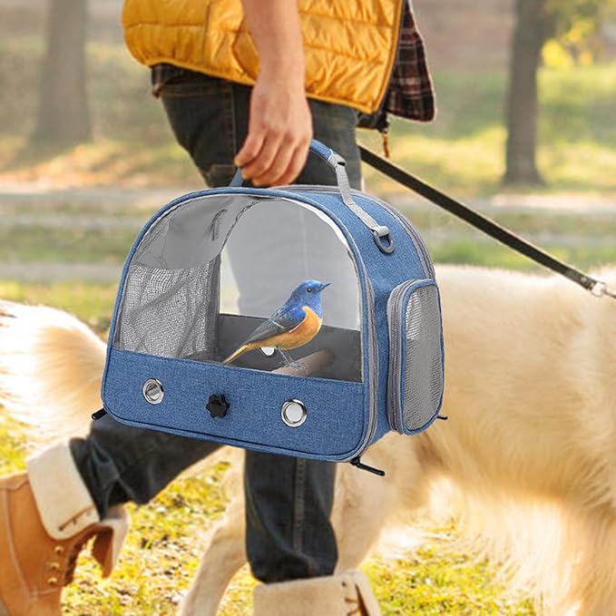 Lightweight Bird Carrier - Bird Backpack Carrier | Small Pet Parrot Bag, Portable Cage, Removable Backpack Travel Cagge for Rabbits Parrots Small Pets Hamsters