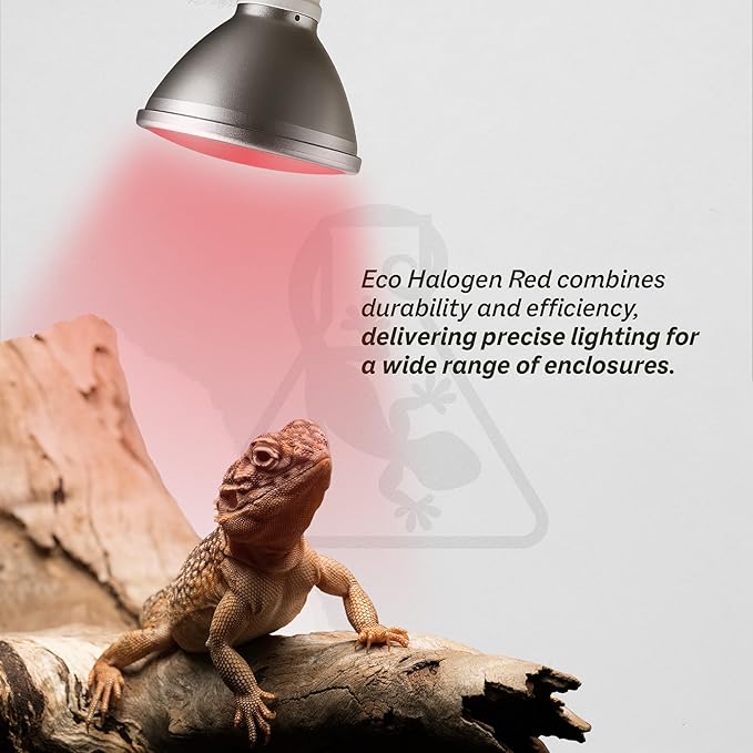 Reptile Systems Eco Halogen – Red 25w – Lamp for Reptiles & Amphibians – Light for Tanks, Vivariums & Crested Geckos