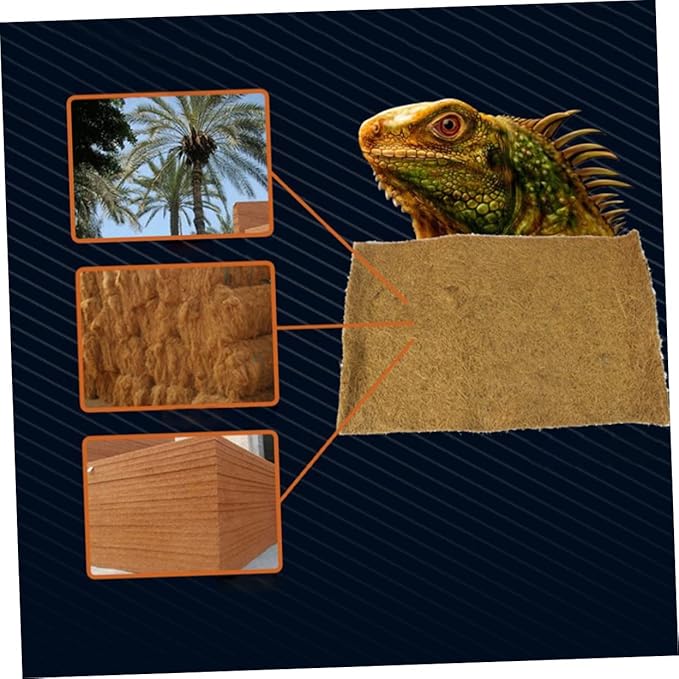 Natural Coconut Fiber Mat for Reptile Tank Lizard Bedding Liner Terrarium Bedding Accessories