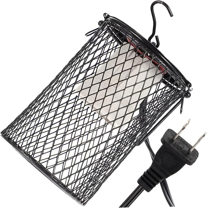 Toddmomy Reptile Scalding Lamp Heater Guard Durable Hanging Lampshade for Reptile Tanks Parrots Efficient Heat Dissipation High Strength Material Fits Various Heating Lamps
