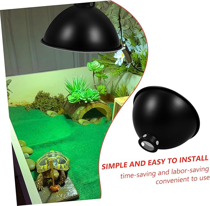 Alipis Reptile Heat Lamp Shade Insulation Lamp Cover Pet Cage Lampshade Energy Efficient Design