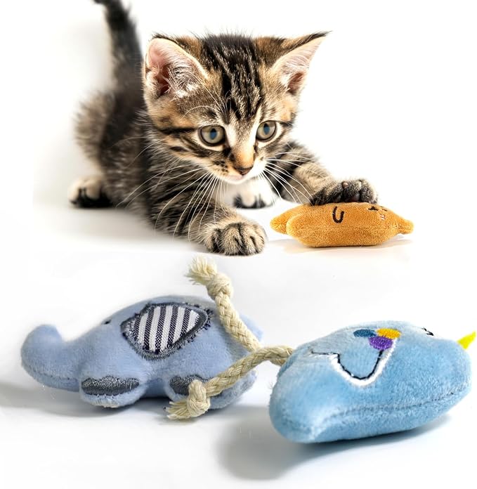 Cat Toys, Interactive Cats Toy for Indoor Cats, Soft and Durable Crinkle Sound Catnip Toys, Catnip Filled Mouse Cat Teething Chew Toy (Pack of 6) - Image 7