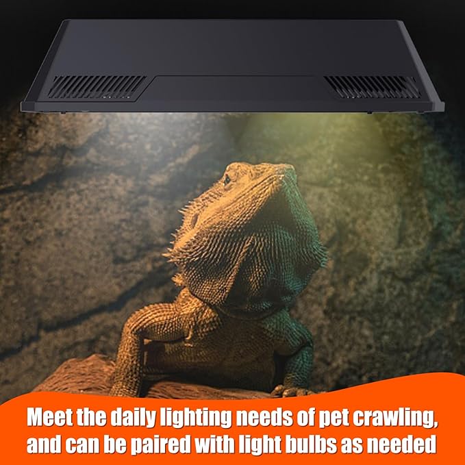 Dual Reptile Light Fixture Reptile Heat Lamp Fixture with Separate Switches Fit,150W Max - E26 Socket for Heat & UVB Lamps, Heat Bulb for Reptile Glass Terrariums