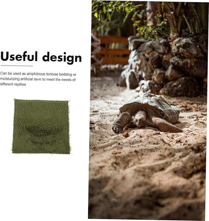 Kisangel Reptile Carpet Terrarium Mat for Lizard Snake Turtle Soft Substrate Bedding Xin Liner for Reptile Cage Accessories Easy to Clean Safe for Pets