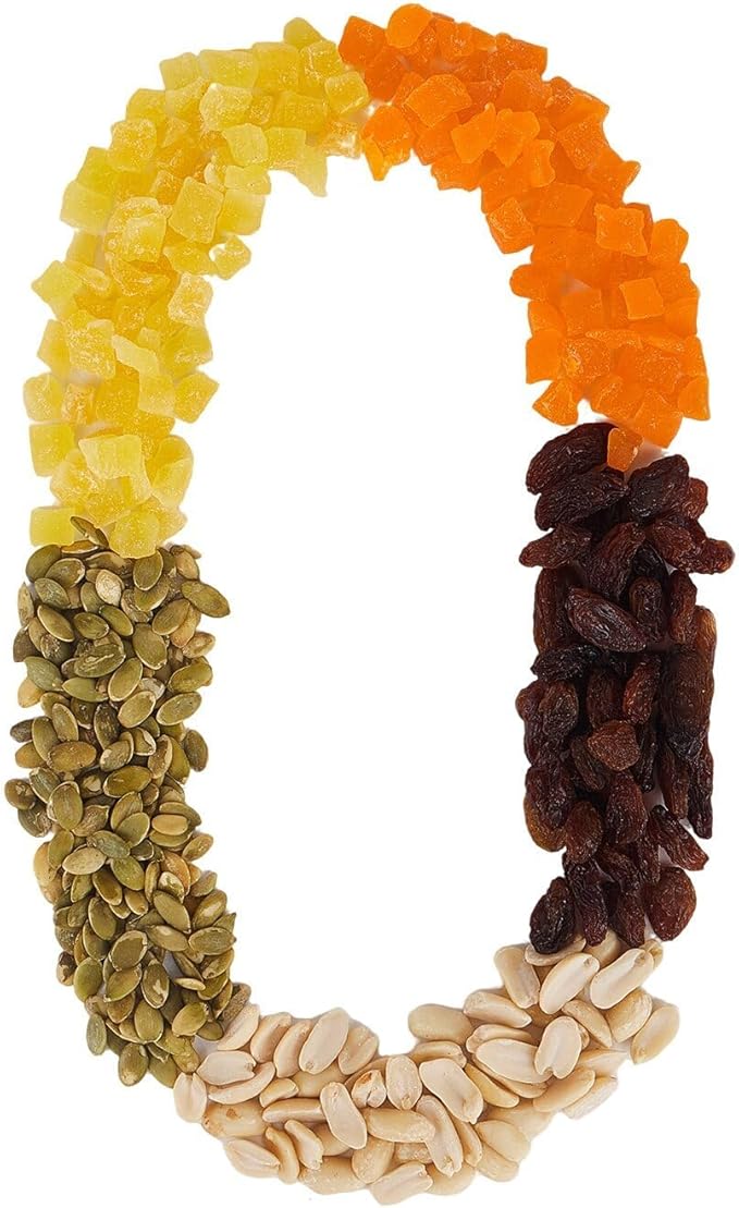 Tropical Fruit & Nut Mix - Chinchilla Food, Suitable for Rabbits, Guinea Pigs, Sugar Gliders & Small Herbivores (1.2 lb, Pack of 1)