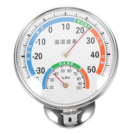 Reptile Temperature Gauge Humidity Hygrometer Thermohygrometer Dial for Terrariums Easy to Read Space Saving Design