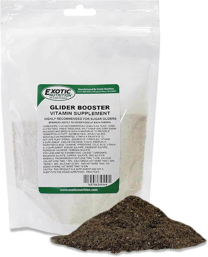 Glider Booster (1.3 lb.) - Complete Multivitamin - Powdered Vitamin & Mineral Supplement for Pet Sugar Gliders