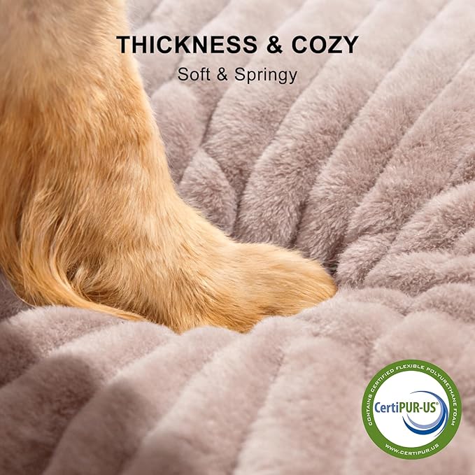 FURTIME Medium Dog Beds for Medium Dogs Washable, Orthopedic Dog Bed, Rectangle Warming Soft Calming Sleeping Puppy Bed Durable Pet Bed with Anti-Slip Bottom