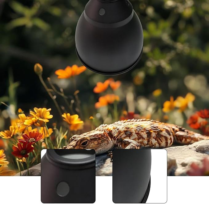 Baoblaze Reptile Dome Lamp Cover Lampshade Aluminum Accessories Replace Parts Light Shade for Turtles Bearded Dragon Reptile Terrarium, 7.2in
