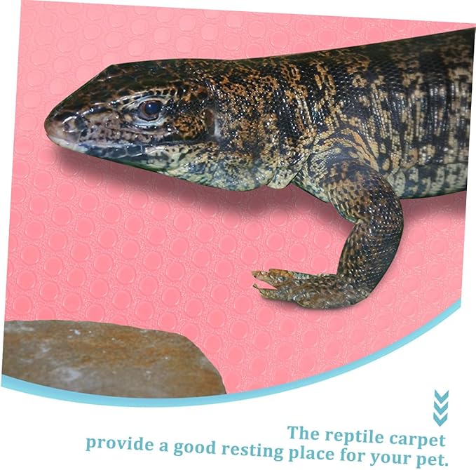 150m Reptile Carpet Substrate for Leopard Geckos Snakes and Tortoises Breathable Material Lightweight and Durable Bedding for Reptile Terrariums Pink Dot Pattern
