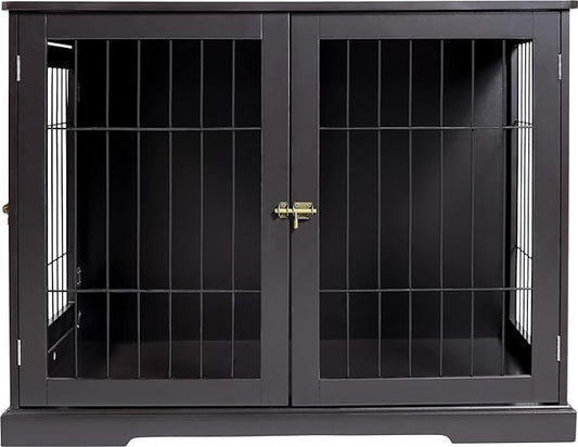 TRIXIE 29.5" Indoor Dog Crate, Wooden Crate Table for Dogs Up to 25 lb, Small Dog Kennel, Perfect in Any Room, Brown