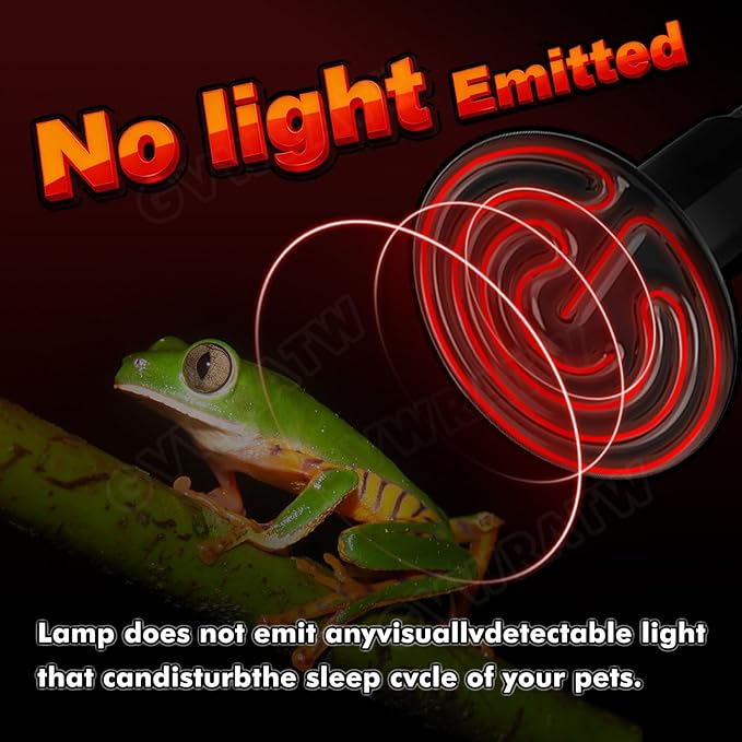 2-Pack Non-Light Ceramic Heat Emitter Bulb for Reptiles 0.28 inch(85mm) ?€? Durable Heat Lamp for Terrariums, Ideal for Lizards, Snakes, Birds & Small Pets(150 Watts)