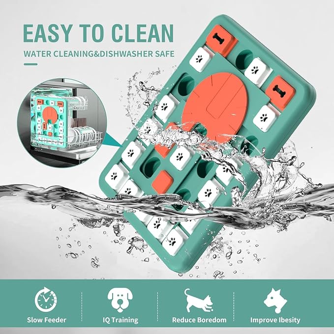 Dog Puzzle Toys, Treat Dispensing Dog Enrichment Toys for IQ Training and Brain Stimulation, Interactive Mentally Stimulating Toys as Gifts for Puppies, Cats, Dogs (L-Level 4) - Image 4