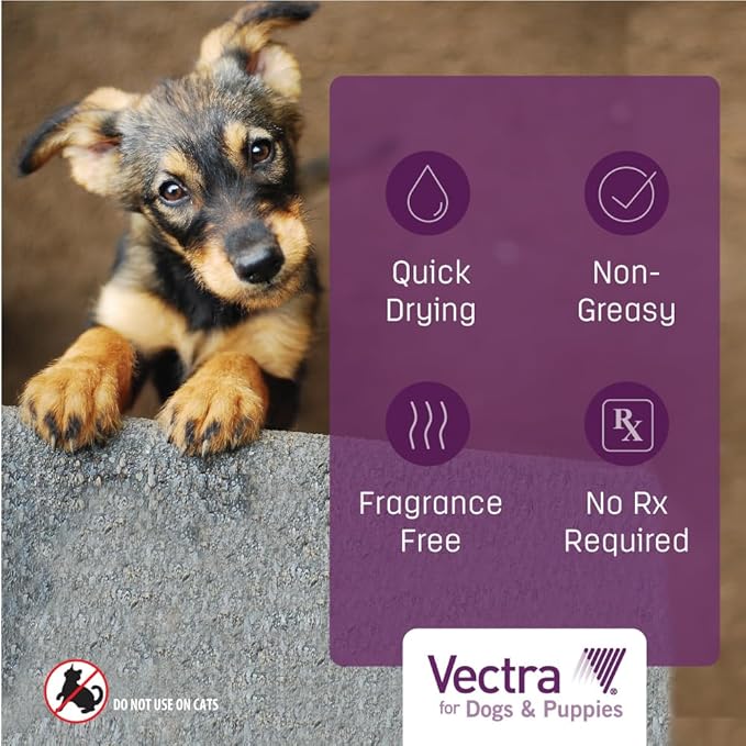 Vectra® for Dogs & Puppies Flea Treatment & Prevention for Extra Small Dogs (2.5 – 10 lbs.) 6-Month Supply