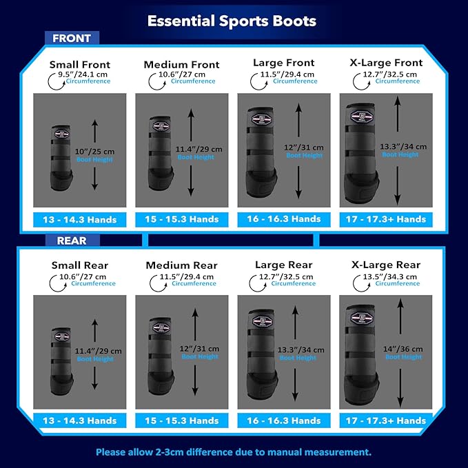 Harrison Howard Horse Sport Medicine Front Shock-Absorbing Boots All-Round Lower Limb Protection & Support Sport Boots Athletic Boots Perfect for Endurance Training and Performance Piano Black M