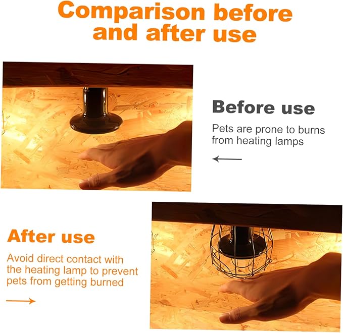 SHERCHPRY 1pc Reptile Heating Lamp Cover Protective Shade for Crawler Living Box Efficient Heat Dissipation Scald Prevention Accessory