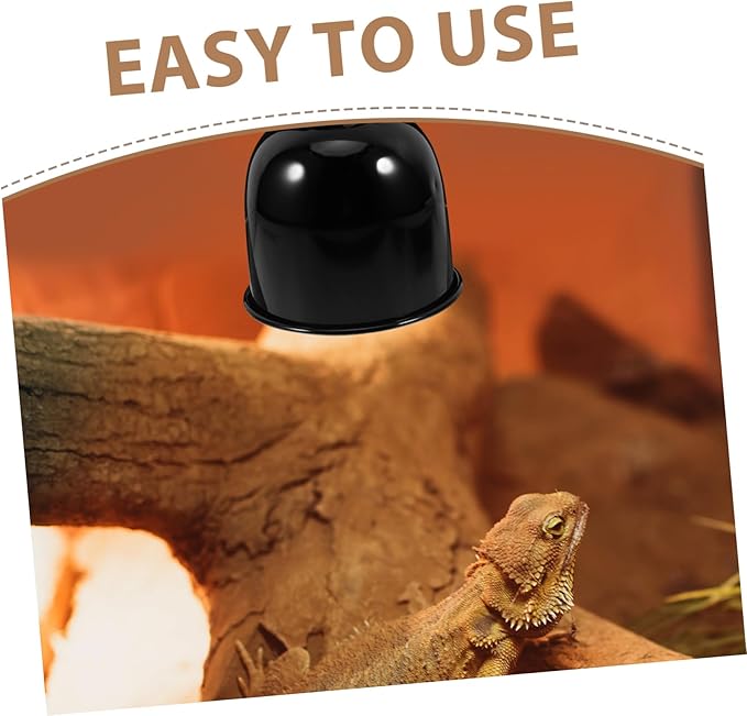 Reptile Heat Lamp Protector Dome Fixture for Turtle Tank Accessories Efficient Heat Distribution for Reptiles Easy Installation Compatible