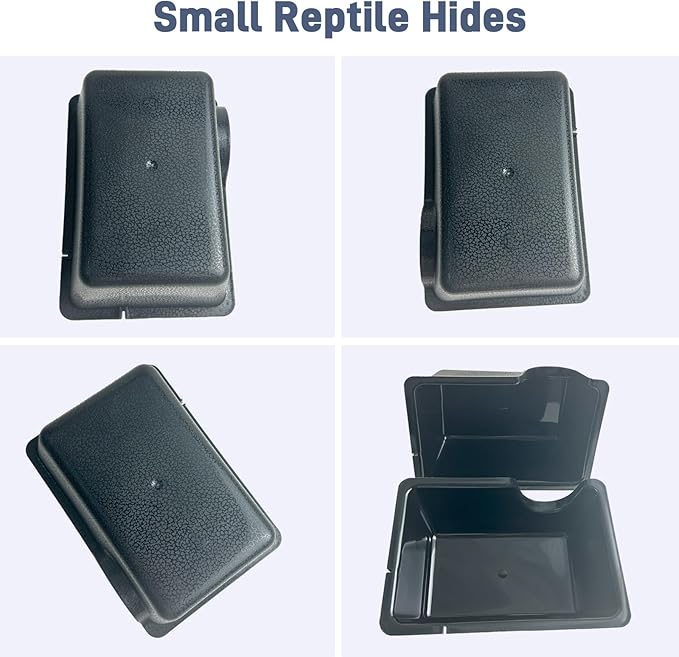 Small Humid Hideout Cave for Reptiles, Snake Hide for Ball Pythons, Gecko Hide, Leopard Geckos, Bearded Dragons,Compact Terrarium Decor with Easy-Clean Design (6.70"x4.72"x2.56")