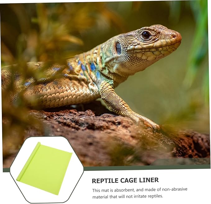 Happyyami Moisture Reptile Cage Mat Easy Clean Liner for Bearded Dragon Tank Terrarium Carpet