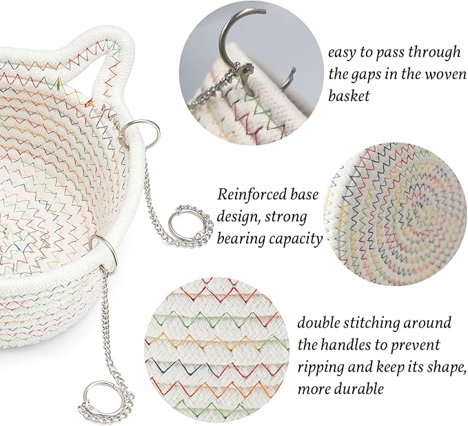 JWShang X-Large Small Animal Hammock - Chew Proof, Hanging Rat Bed Basket, Durable Cage Accessory With Sturdy Chains, Snuggling Sleeping Nest for Small Animals, Sugar Glider