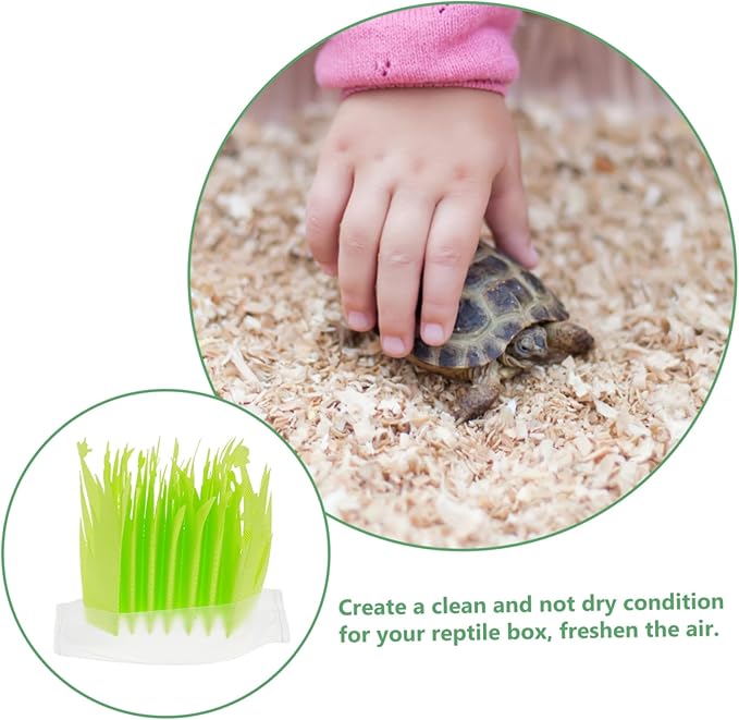 LIOOBO 2pcs Reptile Tank Humidifier for Tortoise Habitat Fake Plants Humidifier Reptile Tank Decor