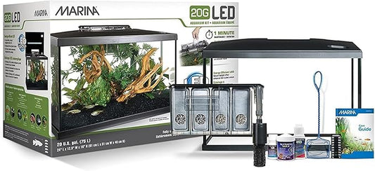 Marina 20 Gallon LED Aquarium Kit – Complete Fish Tank Setup with Filter, Lighting & Accessories