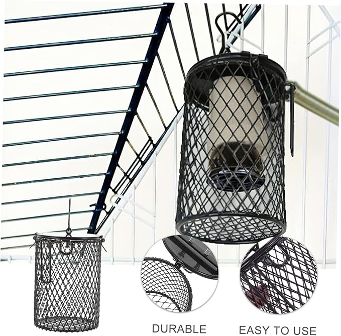 Reptile Heat Lamp Protective Cover Lampshade for Reptile Heating Easy Installation Compatible and Spotlights for Turtles Lizards and Birds