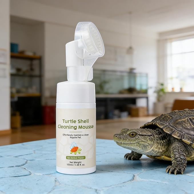 Reptile Cleaner Liquid - 100ml Gentle Moisturizing Foaming Cleanser for Hygiene | Soft Foam with Easy Application, Practical Care Accessory for Turtle, Aquarium and Living Room