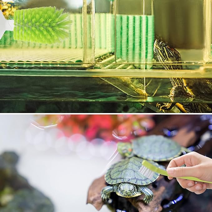 Turtle Brush with Suction Cup Turtle Brush Turtle Tank Accessories for Remove Turtle Shell Scutes