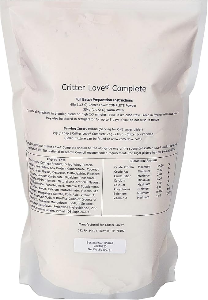 Critter Love® Complete Sugar Glider Food (5lb)
