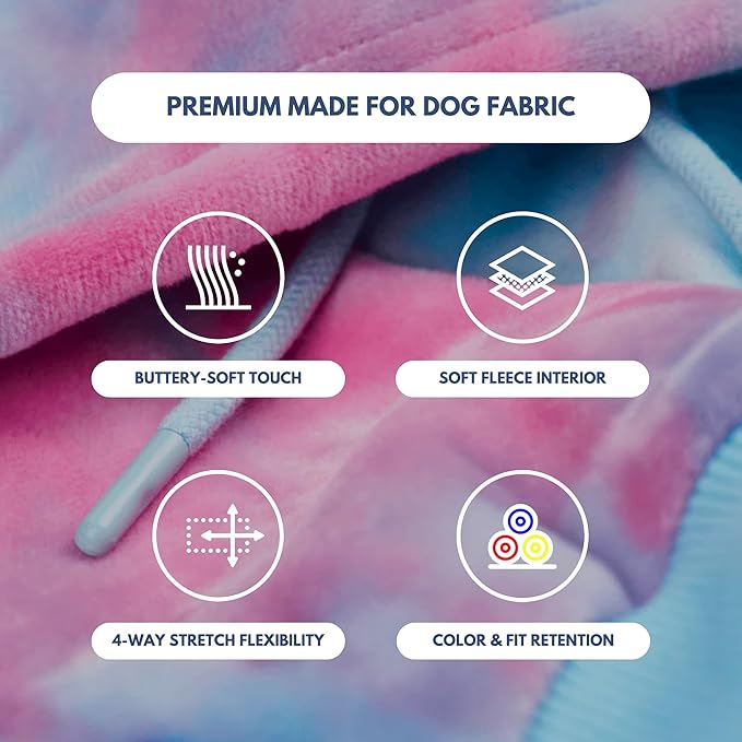 Spark Paws Dog Hoodie – Premium Dog Sweater for Small, Medium, and Large Dogs | Warm Outfits for French Bulldogs, Pitbull, Puppy, Winter Jacket Alternative - Snow Cone - XL