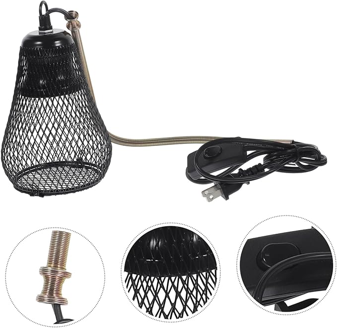 Toddmomy Reptile Tank Heat Lamp Shade Cover for Snake Accessories Light Cover for Reptile Decor