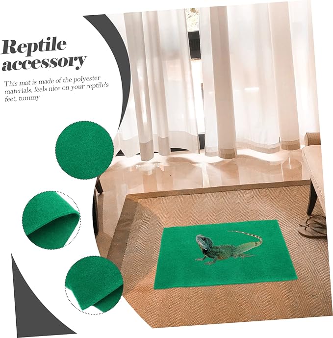 KESYOO 2Pcs Wear Resistant Household Reptile Carpet Absorbent Tortoise Bedding Mat for Snakes Lizards and Terrarium Use