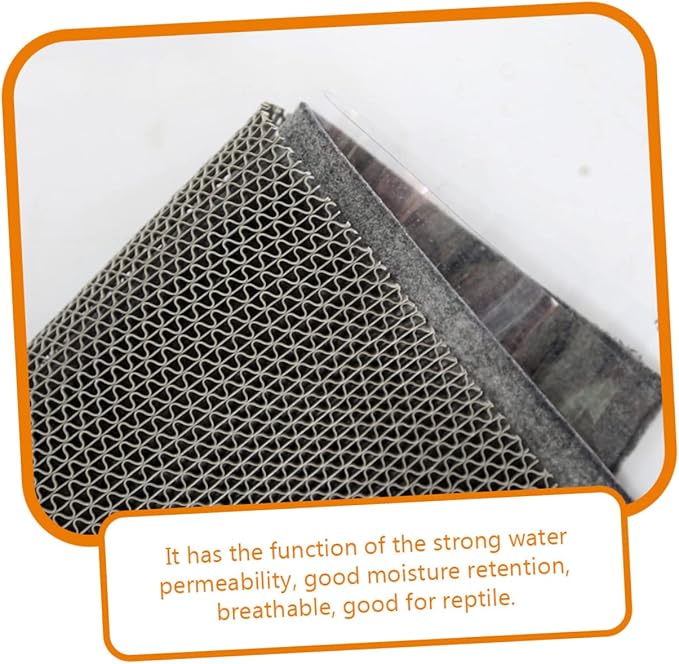 Abaodam 1set Reptile Cage Mat for Bearded Dragon Tortoise Lizard Non-Adhesive Terrarium Carpet Easy to Clean Substrate for Snakes for Comfortable Habitat Gray
