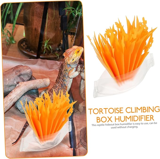 GANAZONO Reptile Humidifier Simulated Plants Non-Electric Washable for Terrarium Decoration for Reptile Tanks Provides Moisture Without Noise