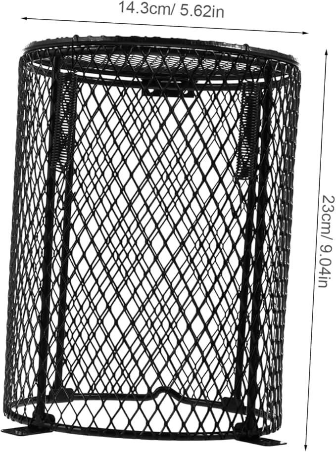 Reptile Heating Lampshade Cover Removable Mesh for Pet Reptiles Ceramic Bulb Protection Cage Guard