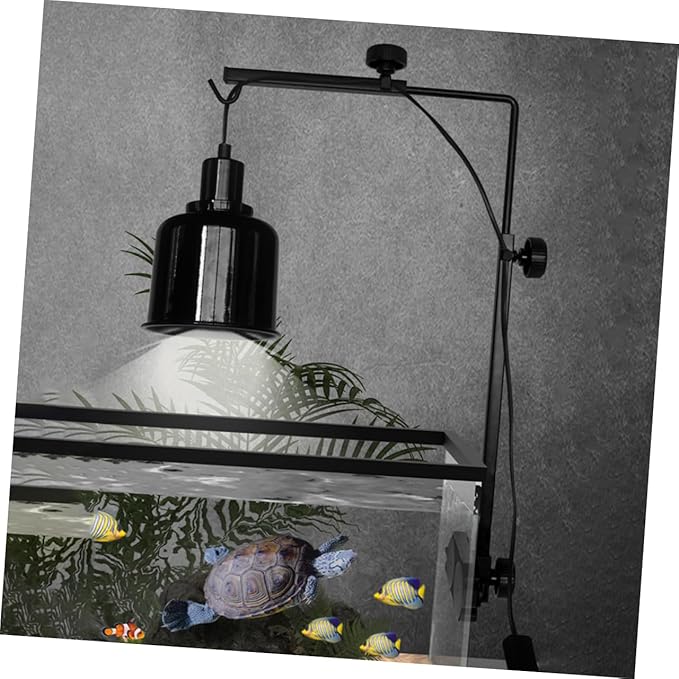 Happyyami Reptile Heat Lamp Fixture Stand Bracket for Turtle Basking Lizard Light Setup Aquarium Accessory for Enhanced Growth and Easy Lighting
