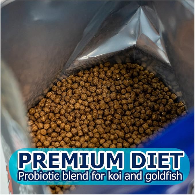 Pond Fish Food Probiotic Blend | 3.5 lb Floating Pellets for Koi & Goldfish | Premium Food in a Resealable Foil Pouch for Freshness
