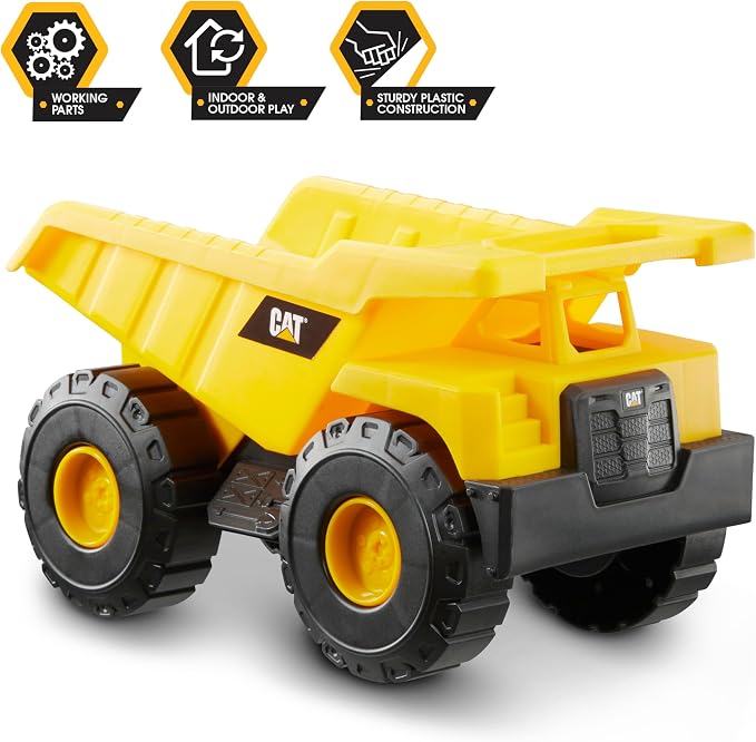 Cat Construction 7" Dump Truck, Loader & Excavator toys Combo Pack - Image 2