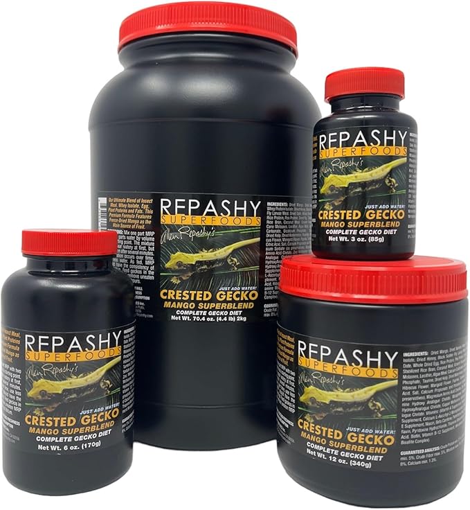 Repashy Crested Gecko MRP Diet - Food 'Mango' Superblend 12 Oz (3/4 lb) 340g JAR