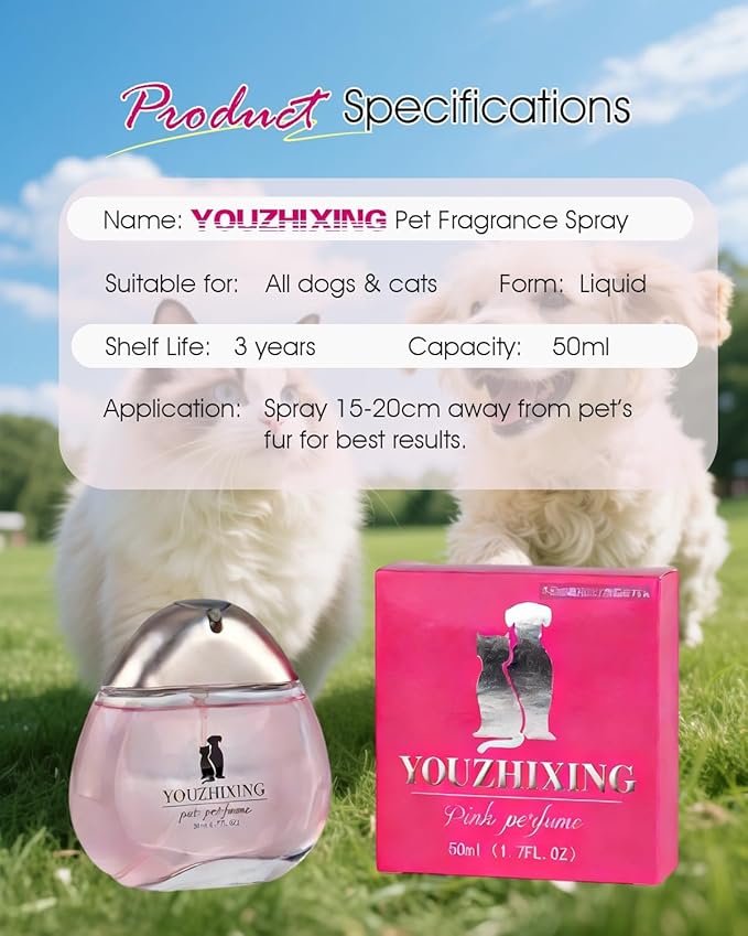 Professional Dog Perfume & Pet Cologne - Fruity Fresh Scent - Safe if Licked, Long Lasting Water-Based Deodorizer for Dogs & Cats - 1.7oz Glass Bottle with Gift Box