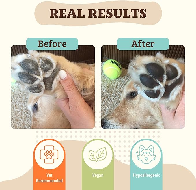 Natural Dog Company Paw Soother Balm & Wax - Dog Paw Balm & Moisturizer for Dry, Cracked Paw Pads, Helps Moisturize & Condition Worn Paws, Coconut Oil & Calendula, Daily Paws Care, 2 oz Tin